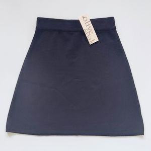 Olive & Oak A Line Knit Short Skirt Black Womens Size Small NWT